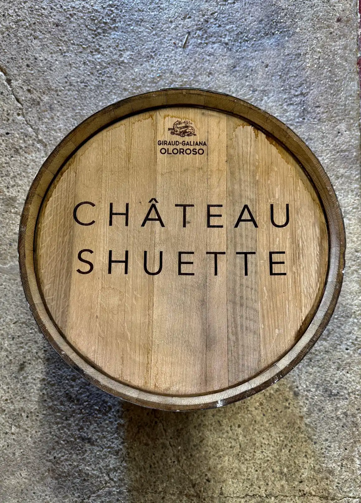 The Château Shuette Oloroso cask