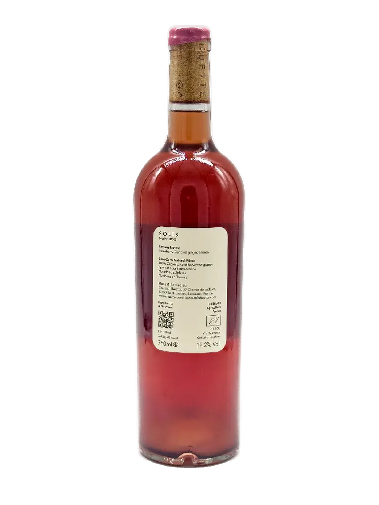 Solis 2024 bottle showing the back label