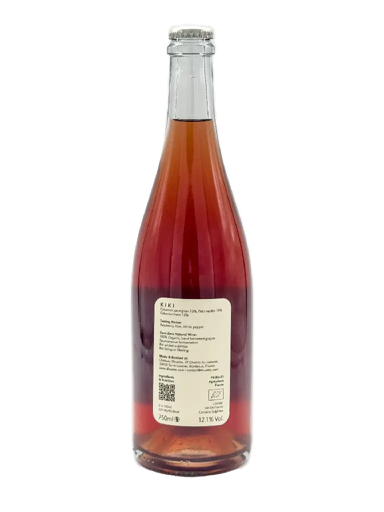 Kiki 2024 bottle showing the back label