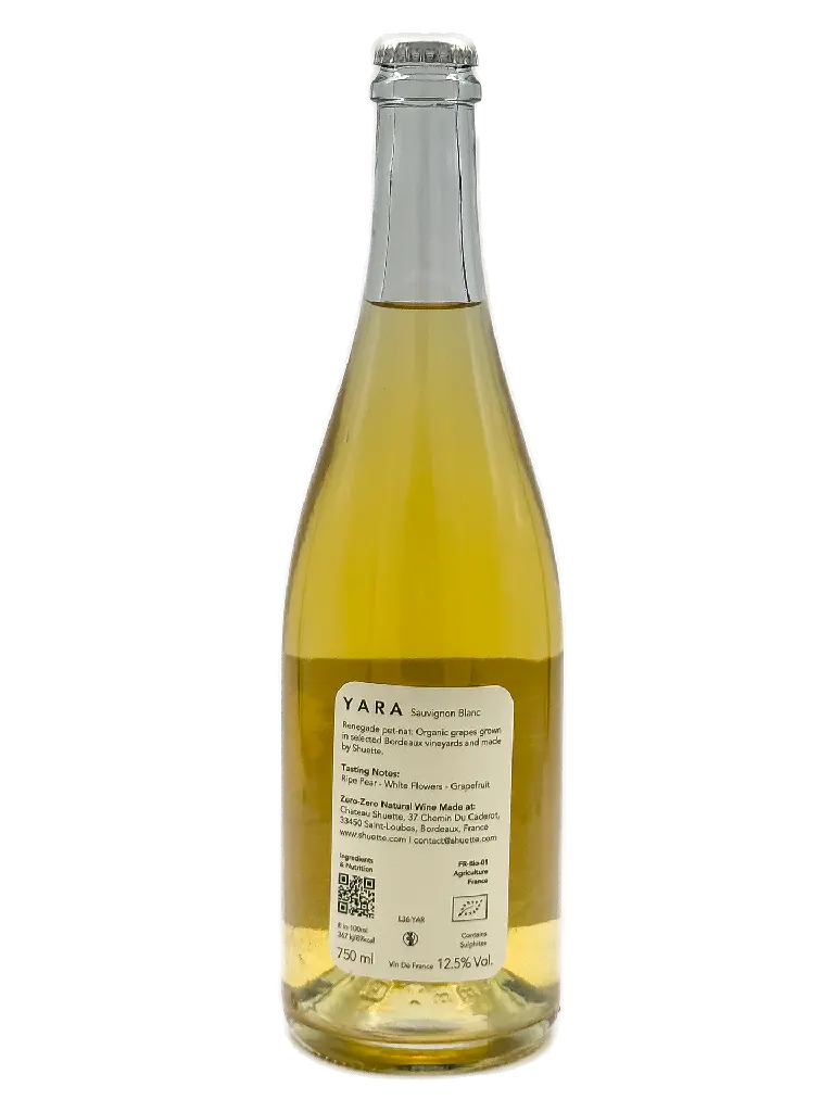 Yara 2025 bottle showing the back label