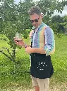 Black Shuette shoulder bag worn outdoors